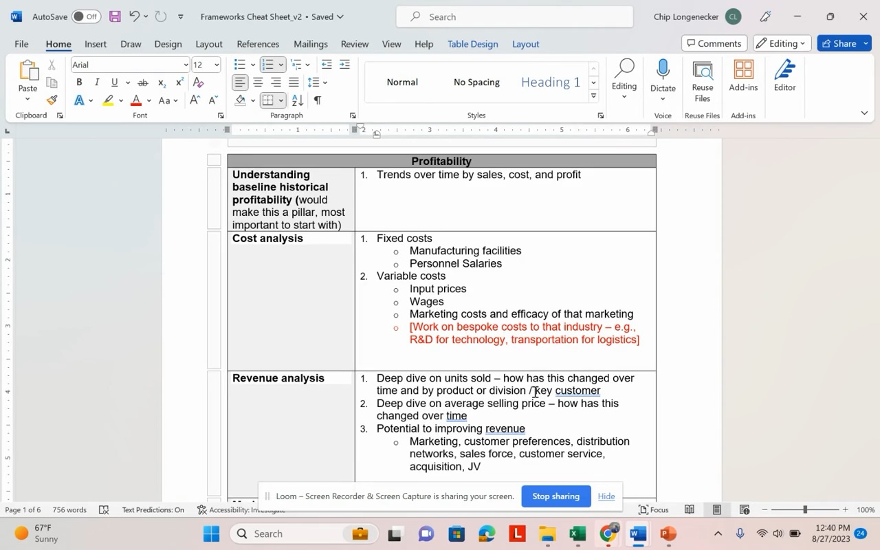 How to Approach Frameworks for Profitability Cases