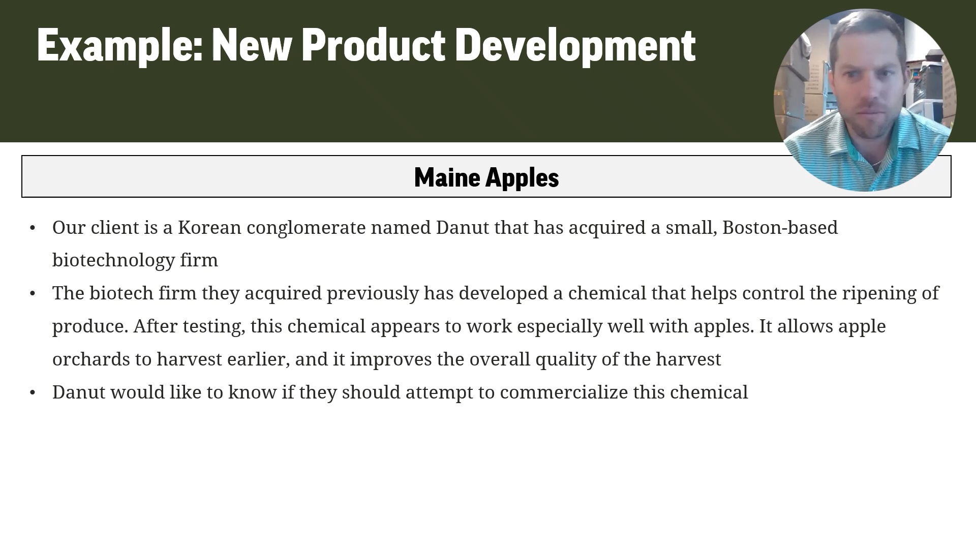 Framework Example for a New Product Development Case