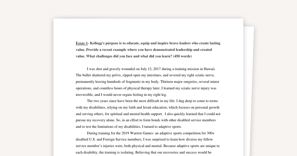 How to Write the Kellogg Purpose & Leadership Essay