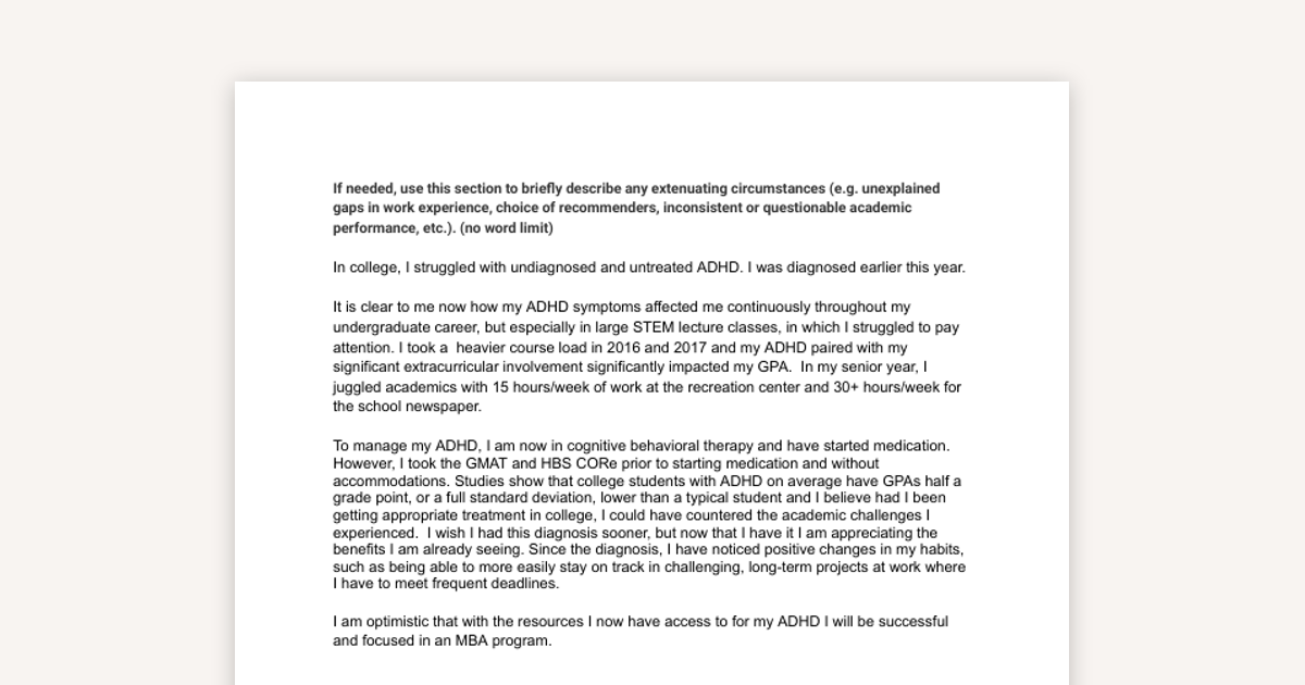 Supplemental Essay