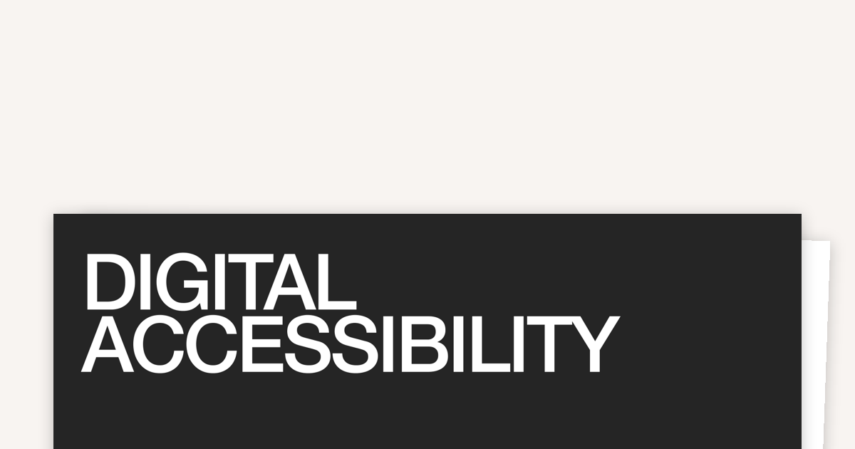 Digital Accessibility Slides