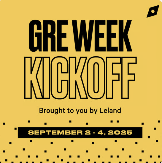 GRE Week (September 2-4) Kickoff