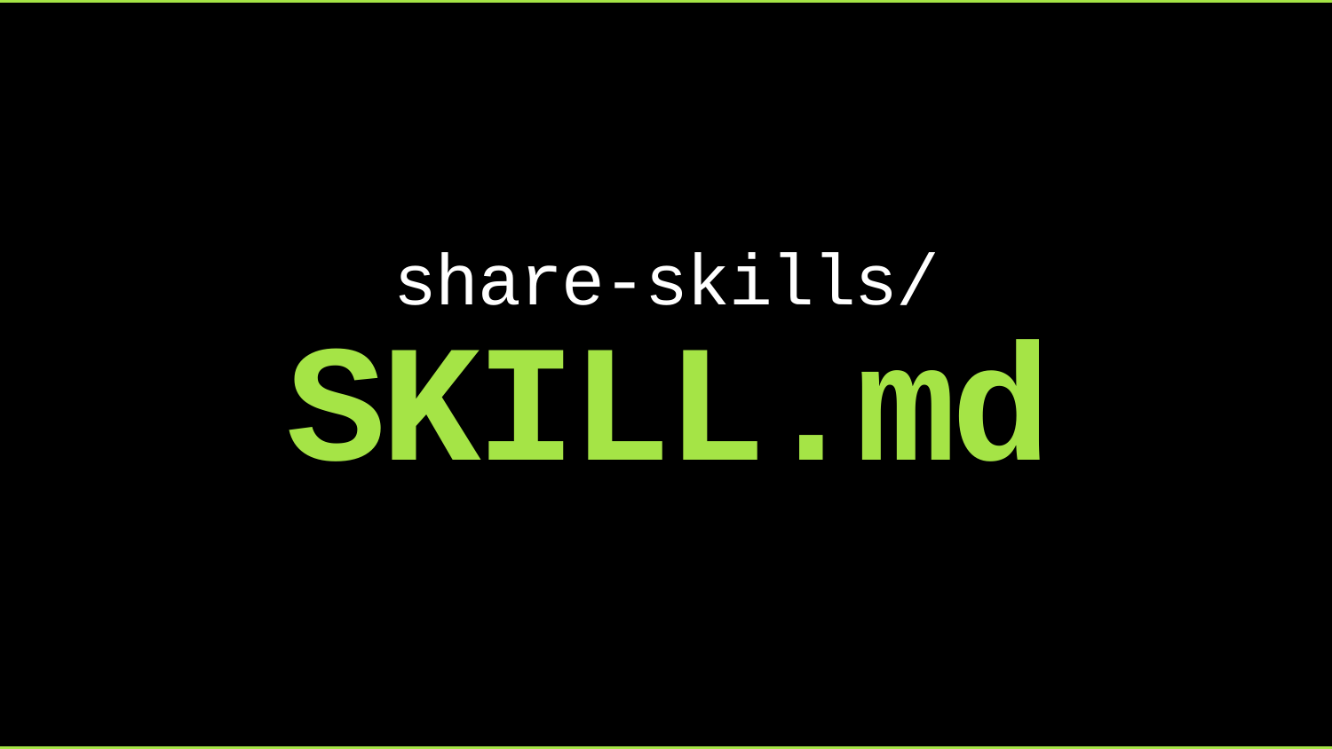 A Skill for Sharing Skills
