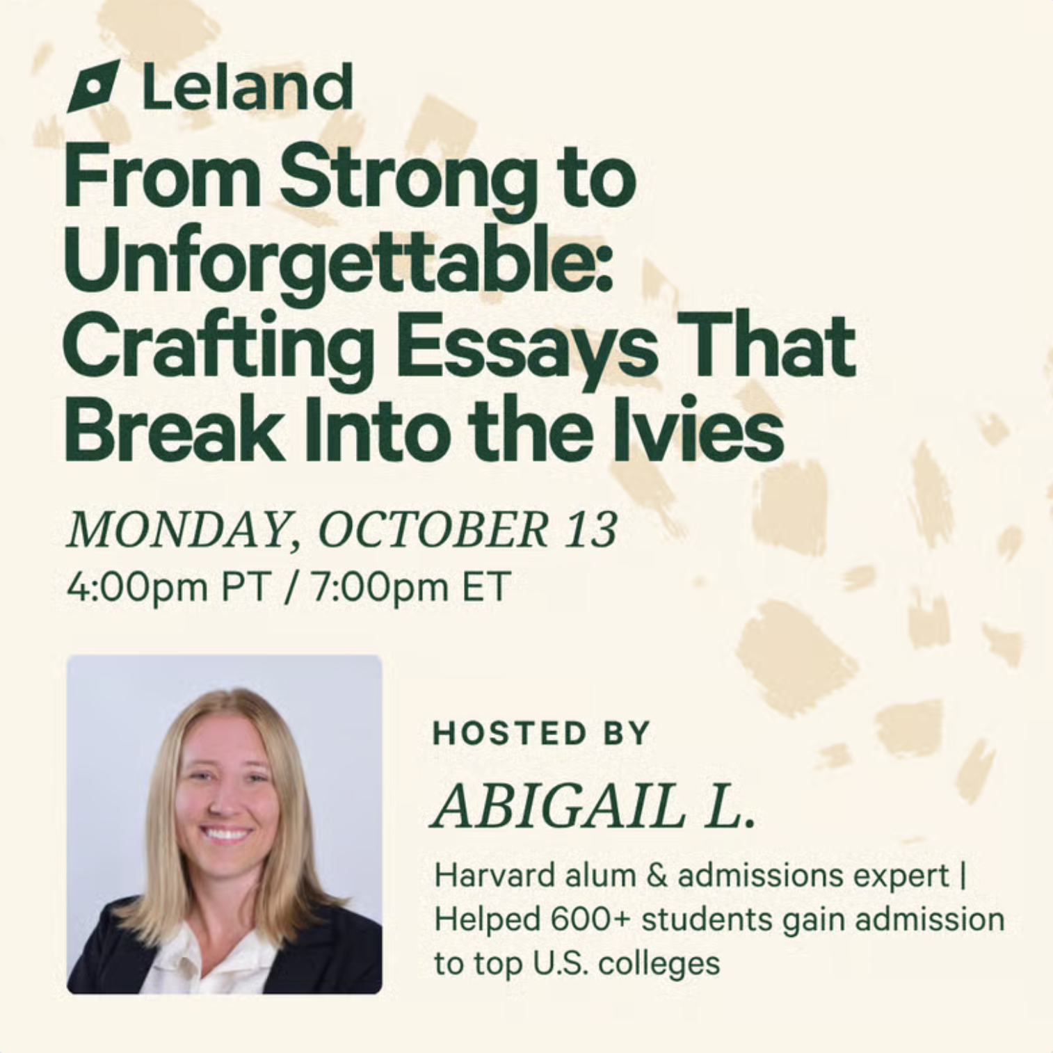 From Strong to Unforgettable: Crafting Essays That Break Into the Ivies