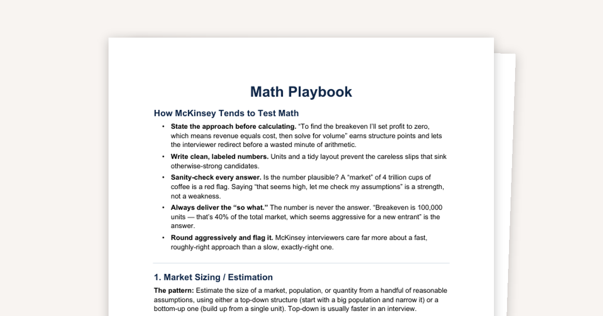 MBB Math Guide
