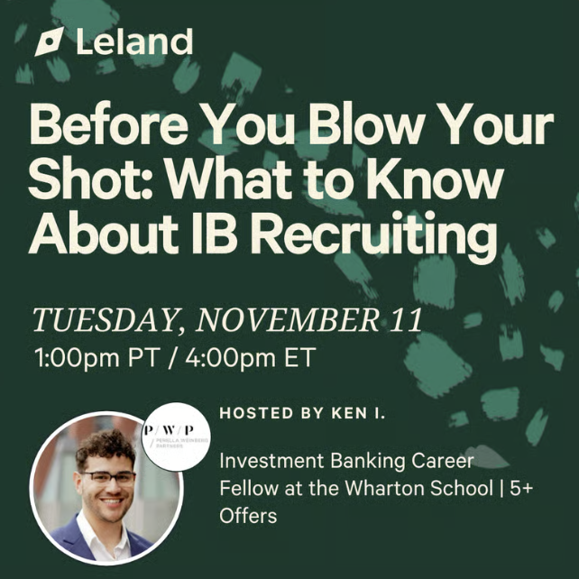 Before You Blow Your Shot: What to Know About IB Recruiting