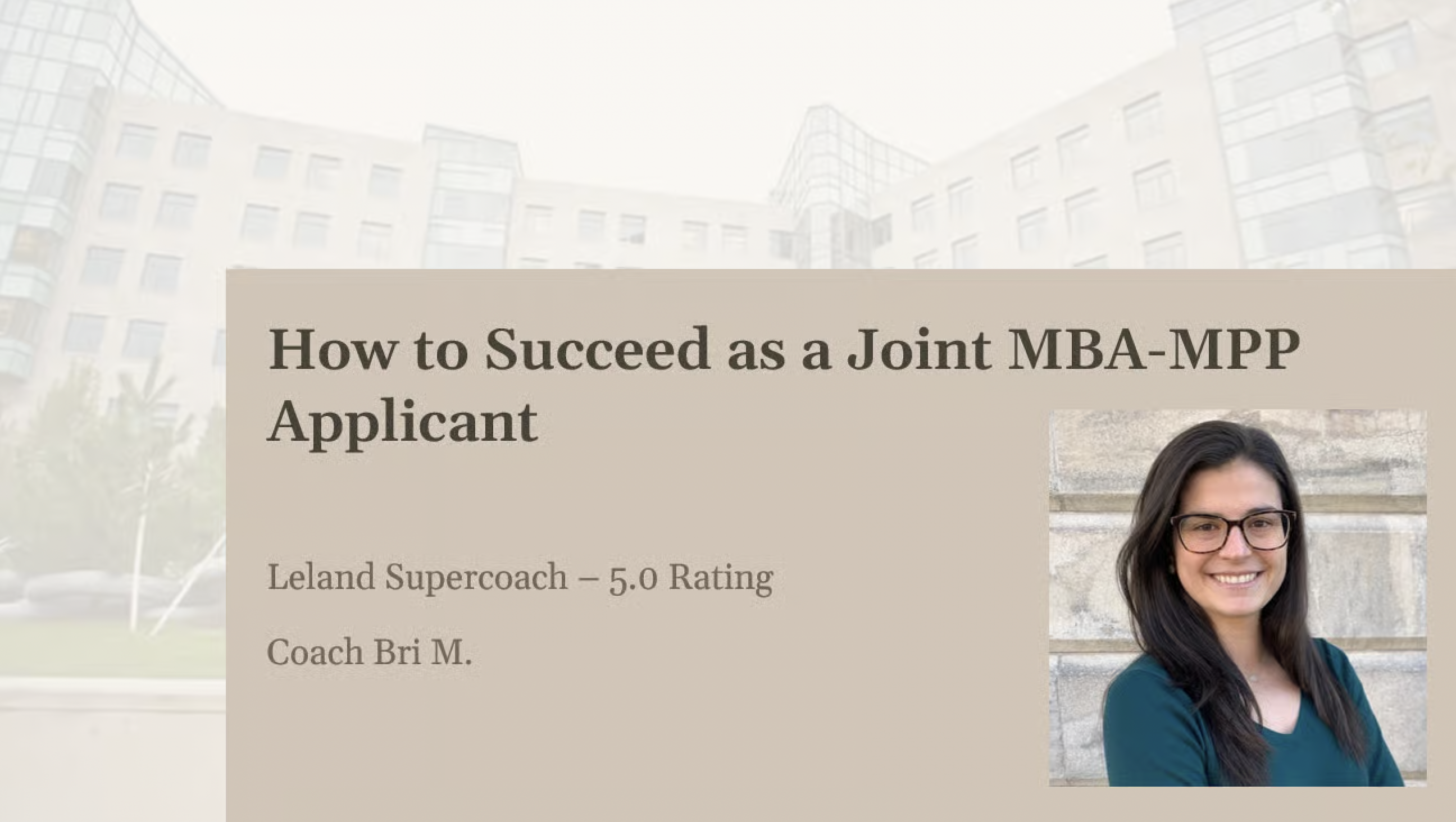 How to Succeed as a Joint MBA-MPP Applicant