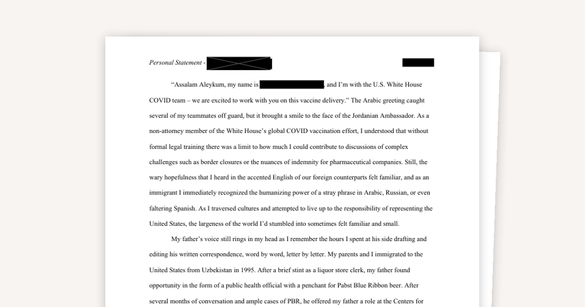 The Personal Statement that Got Me into Stanford Law