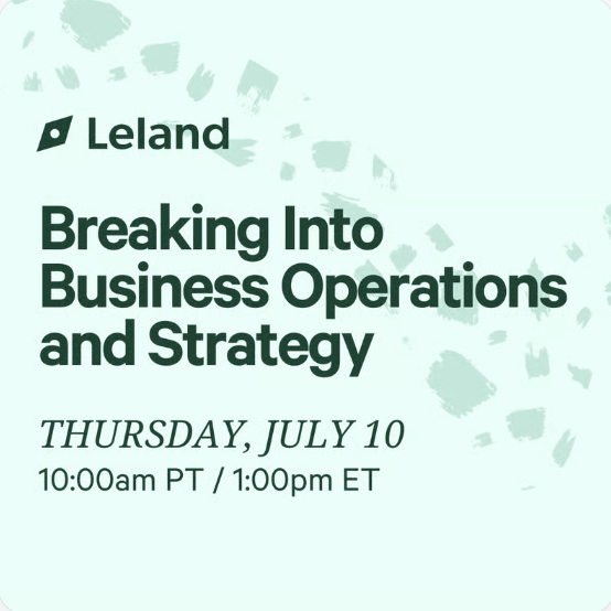 Breaking Into Business Operations and Strategy