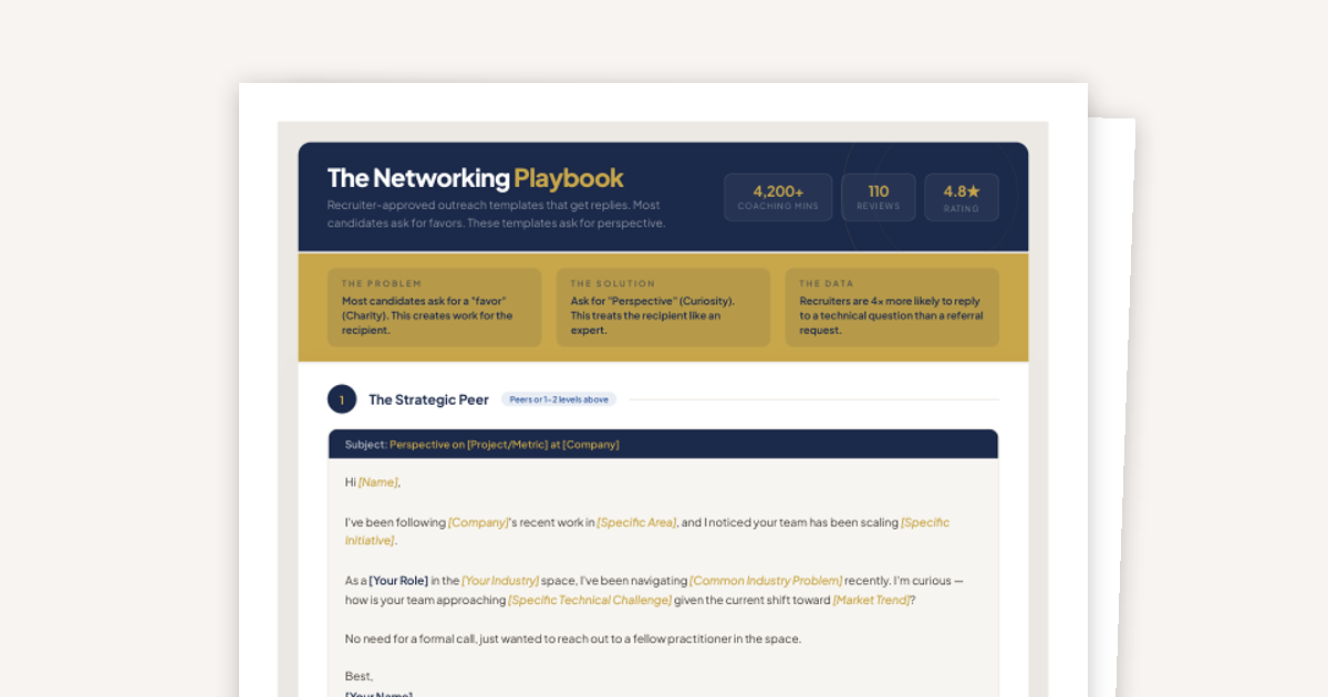 The Networking Playbook