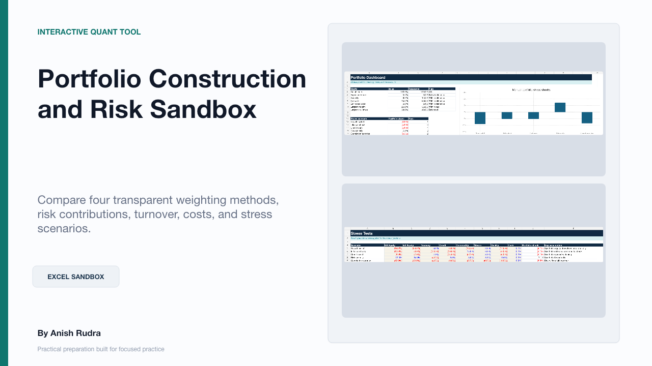 Portfolio Construction and Risk Sandbox