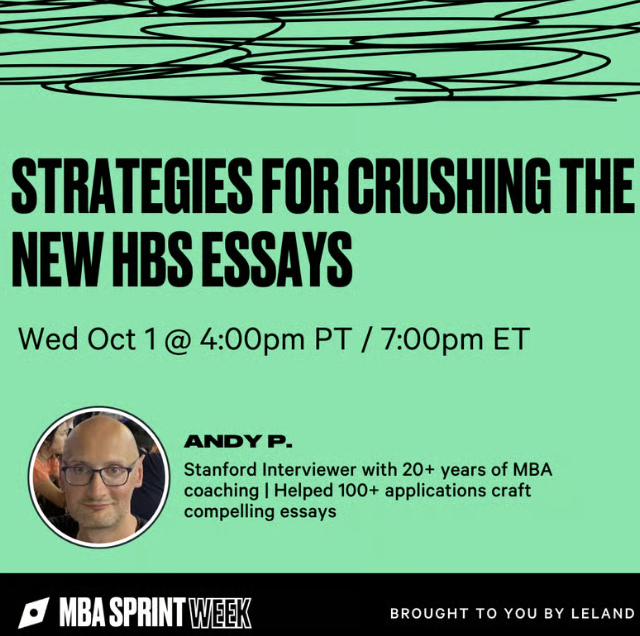 Strategies for Crushing the New HBS Essays