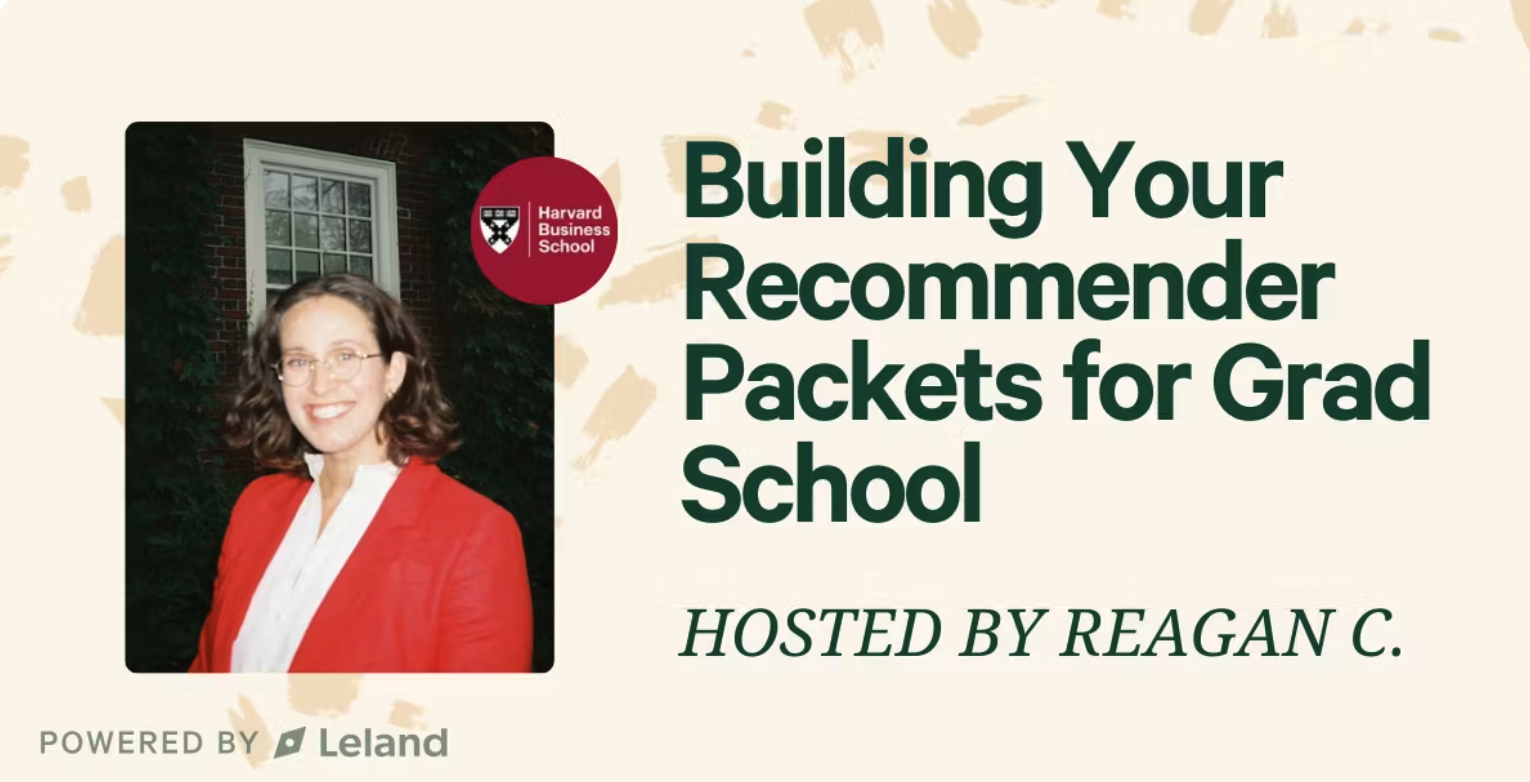 Building Your Recommender Packets for Grad School