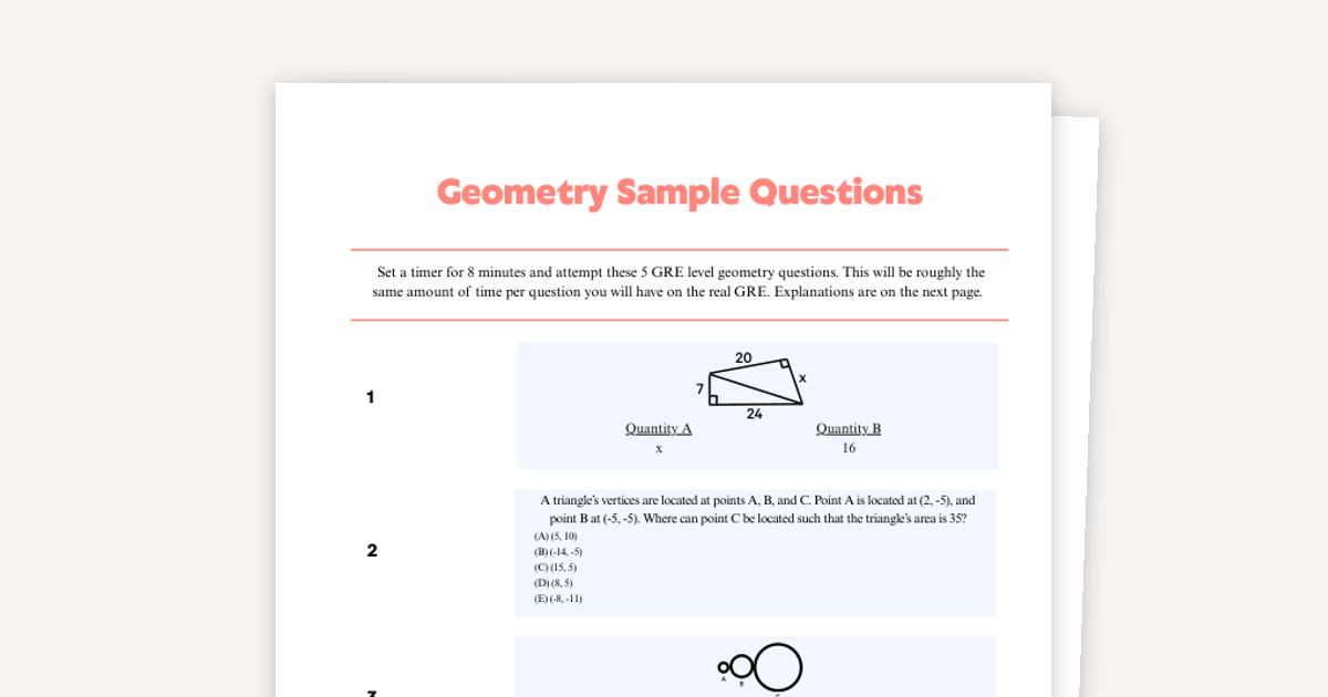Geometry Sample Questions