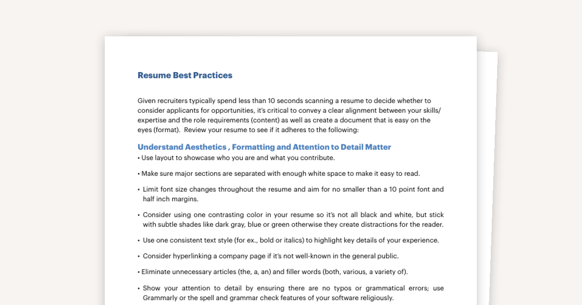 Resume Best Practices: Tips to Take Your CV From Meh to Magnifico!