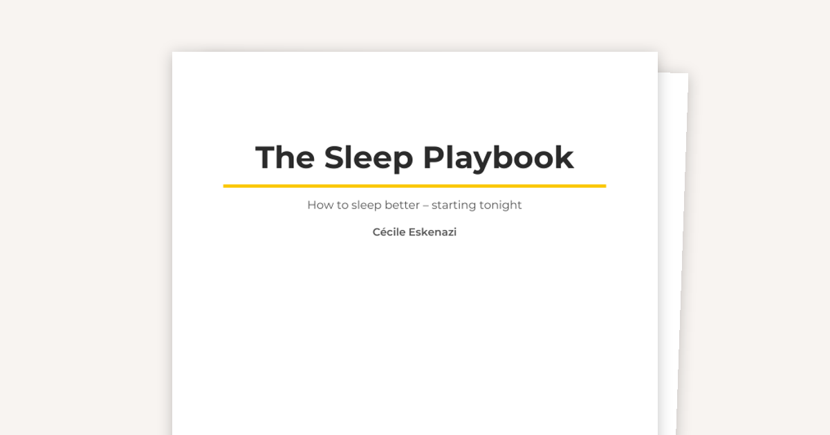 The Sleep Playbook