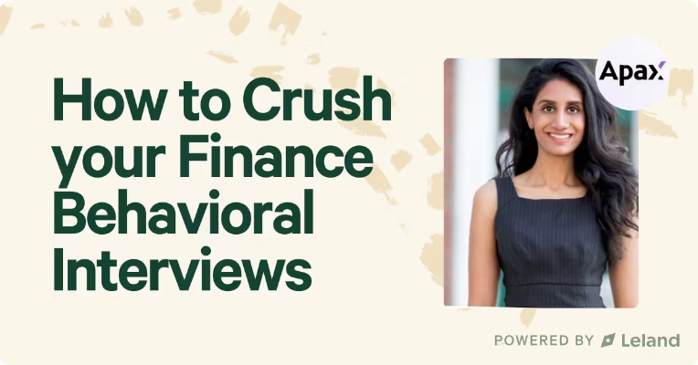 How to Crush your Finance Behavioral Interviews