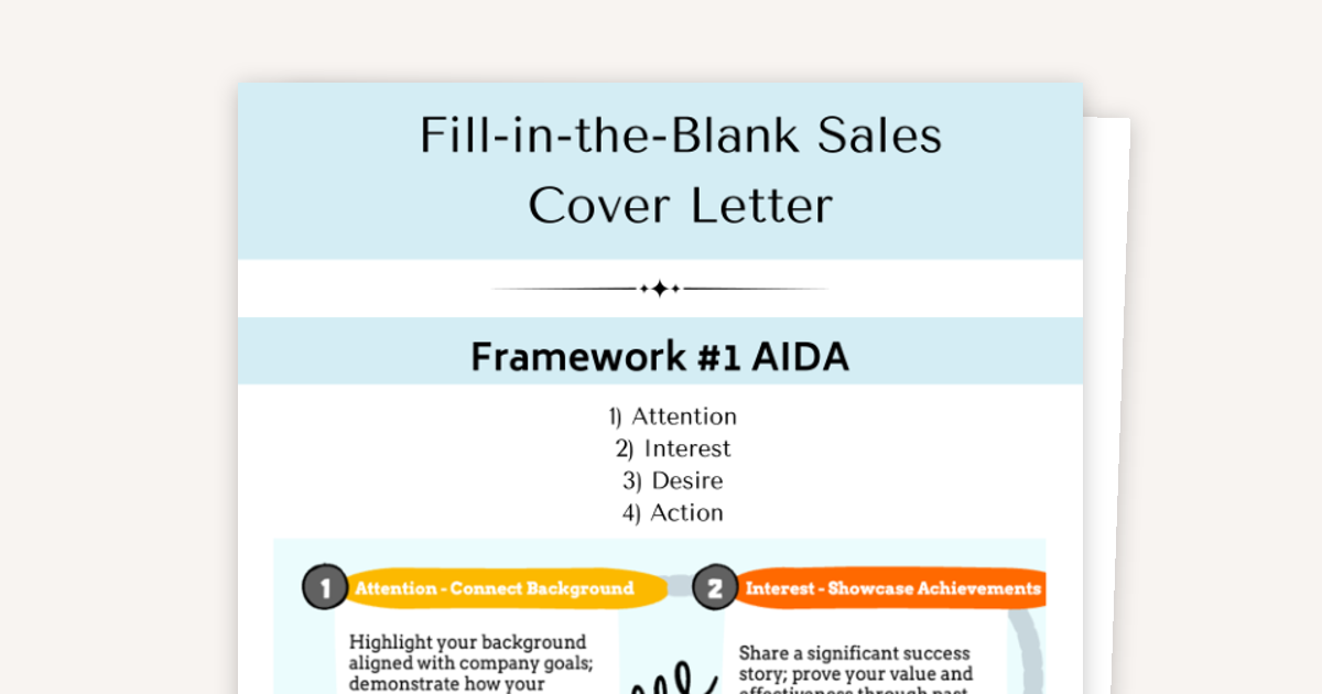 The Sales Cover Letter Template That Gets You Hired