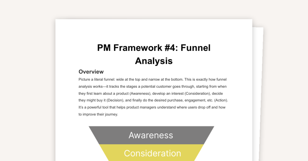 Framework: Funnel Analysis (Optimization)