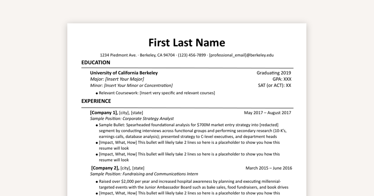 The Ultimate Resume Template & Guide