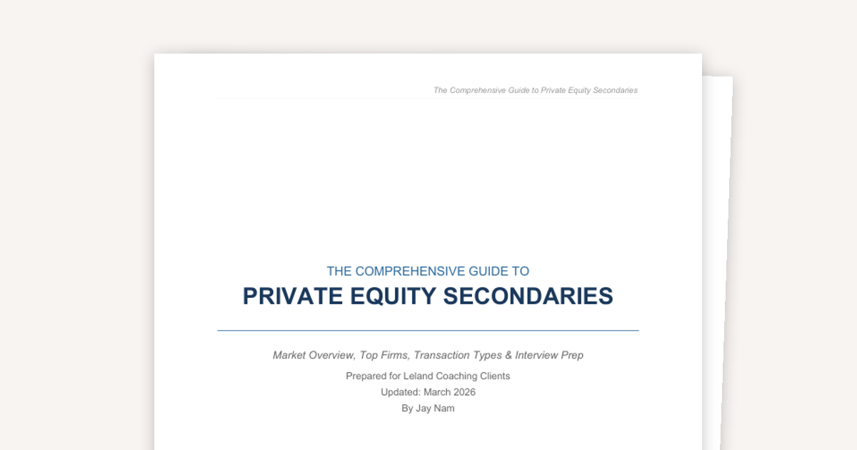The Comprehensive Guide to PE Secondaries Recruiting