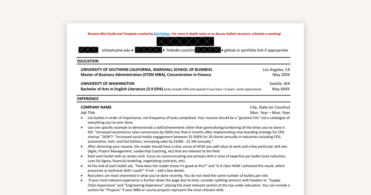 Recruiter-Approved Resume Template & Guide