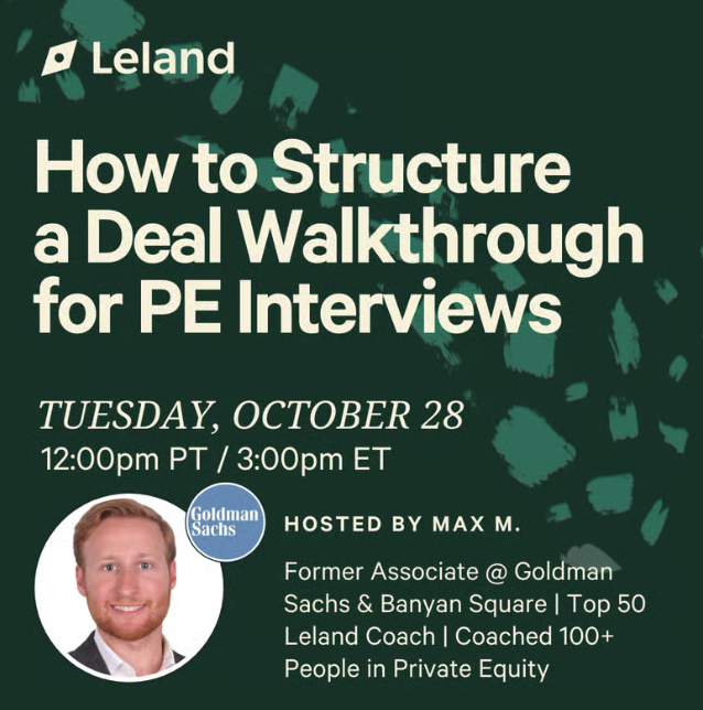 How to Structure a Deal Walkthrough for PE Interviews