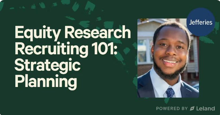 Equity Research Recruiting 101: Strategic Planning