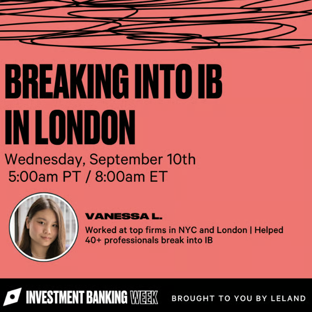 Breaking into IB in London
