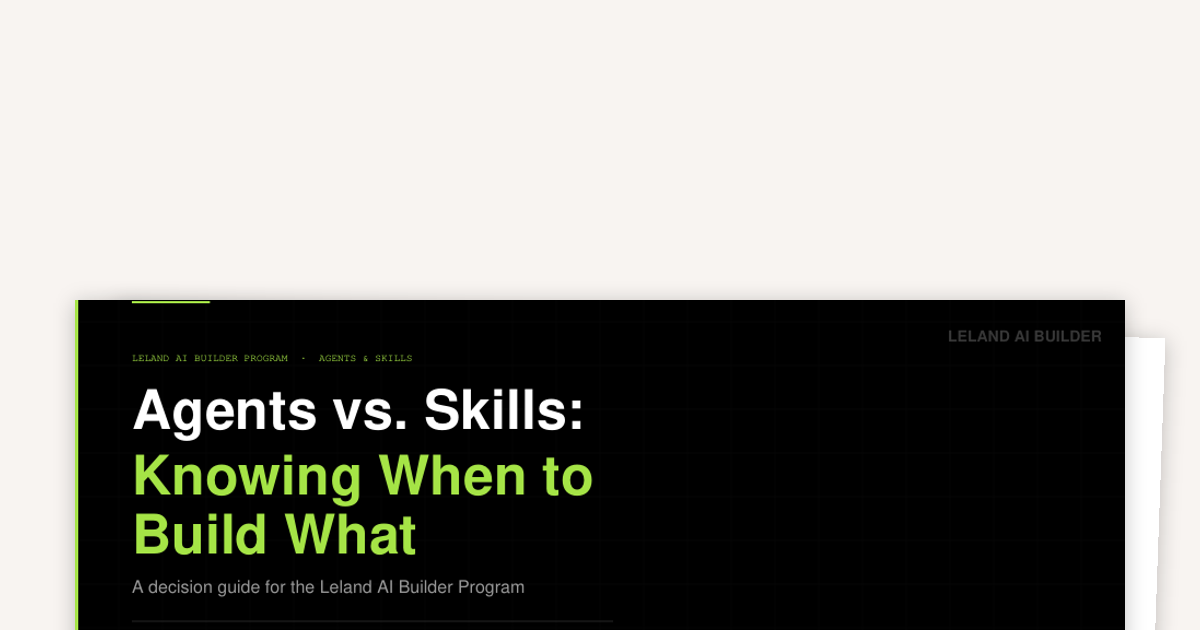 AI Agents vs. Skills: How to Know What to Build
