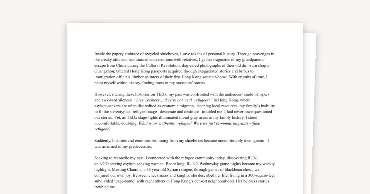 Stanford Accepted Personal Statement: Crafting a Story of Identity