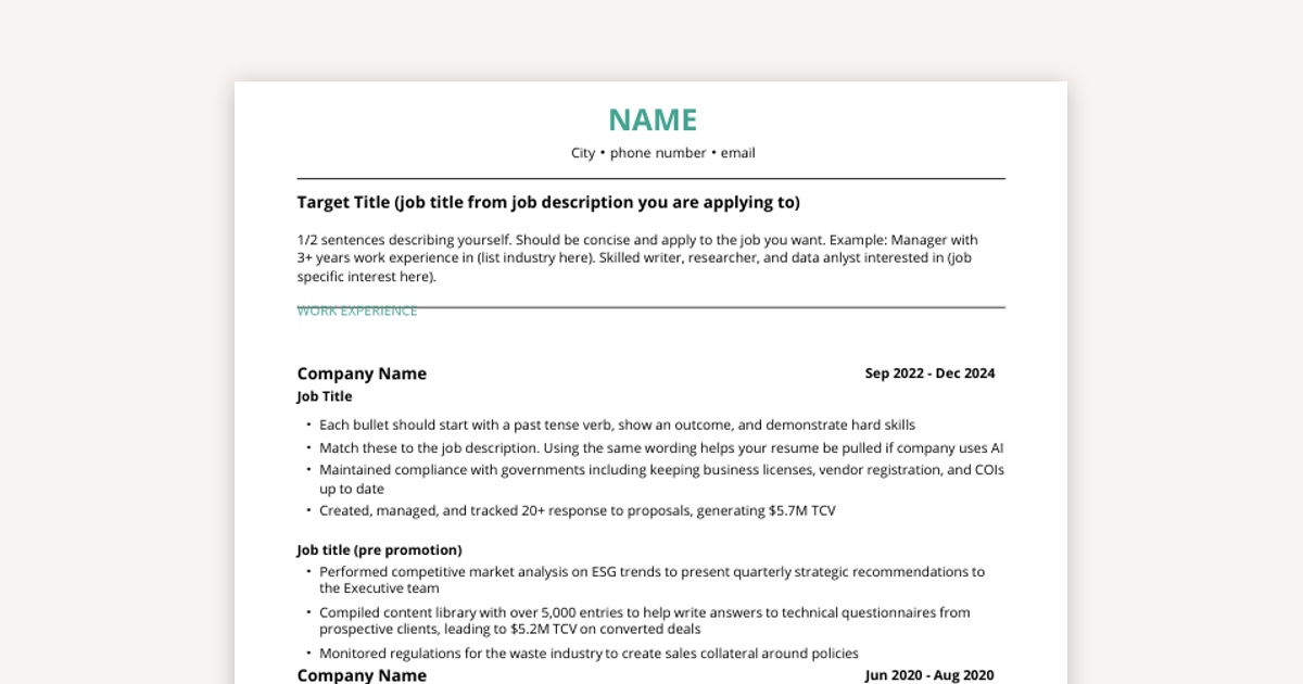 Resume Template