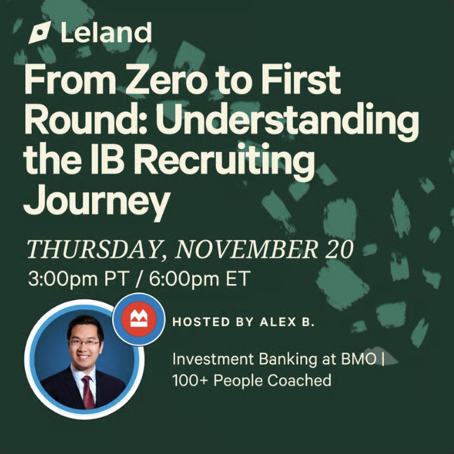 From Zero to First Round: Understanding the IB Recruiting Journey