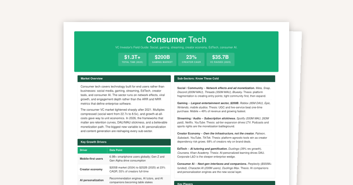 Sector Overview: Consumer Tech
