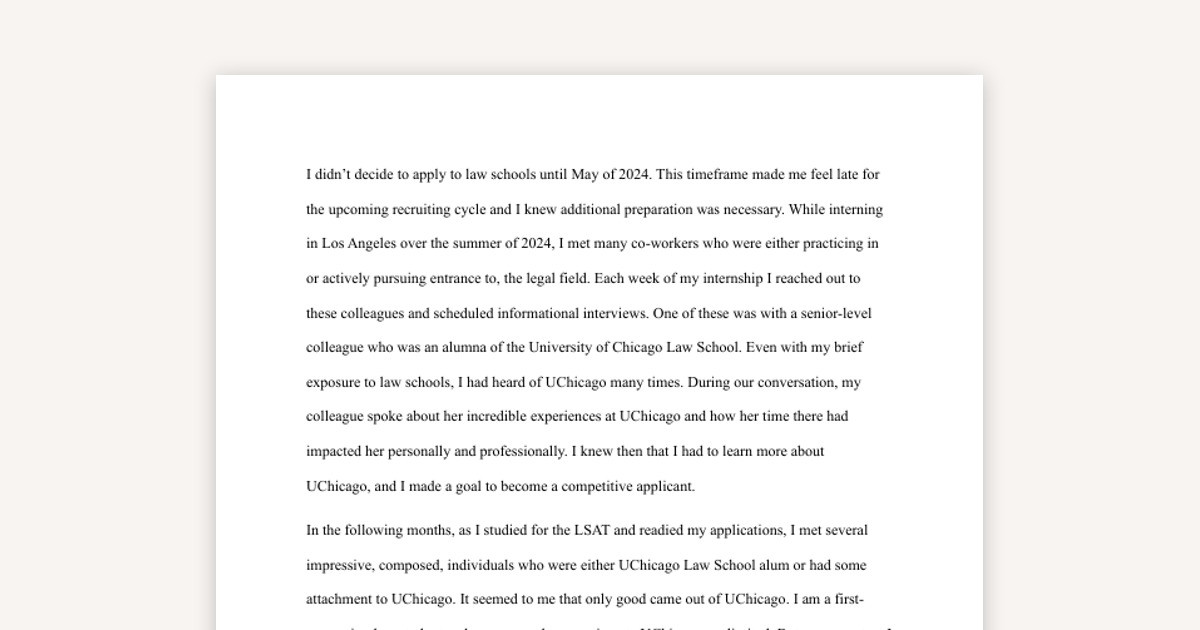 Crafting the 'Why UChicago' Law Essay