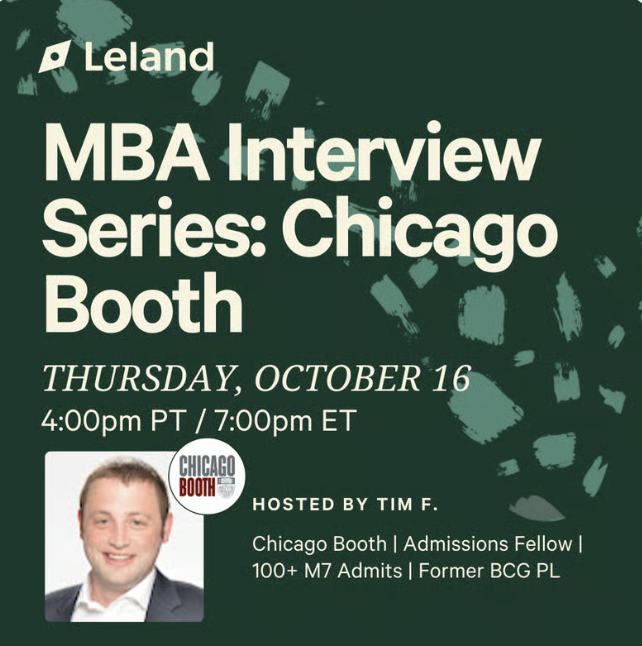 MBA Interview Series: Chicago Booth
