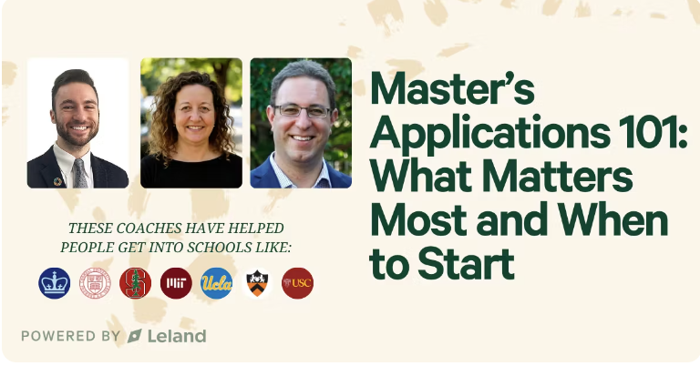 Master’s Applications 101: What Matters Most and When to Start