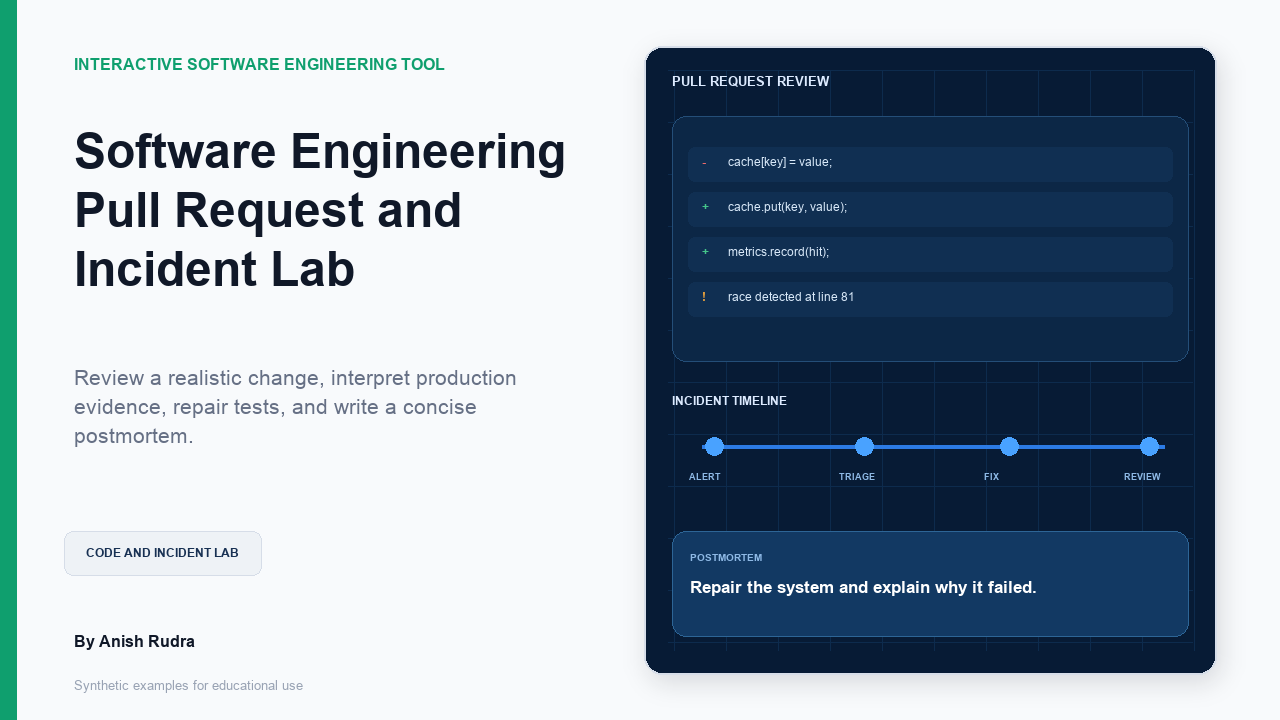 Software Engineering Pull Request and Incident Lab