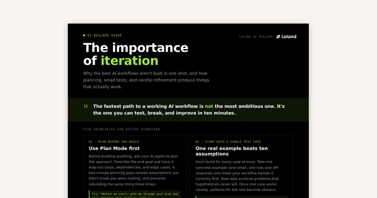 Iterating for AI Workflows