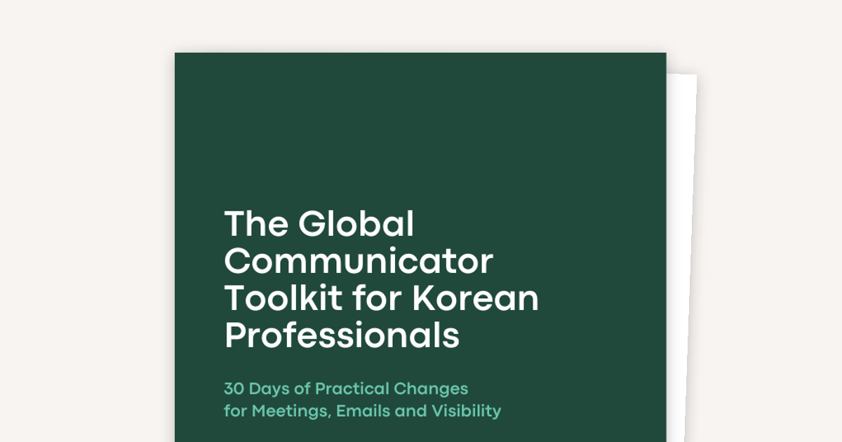 Communication Toolkit for Korean Professionals