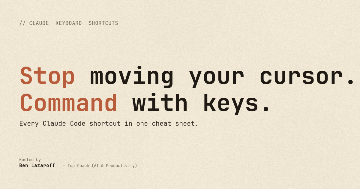 The Claude Code Keyboard Shortcuts Cheat Sheet
