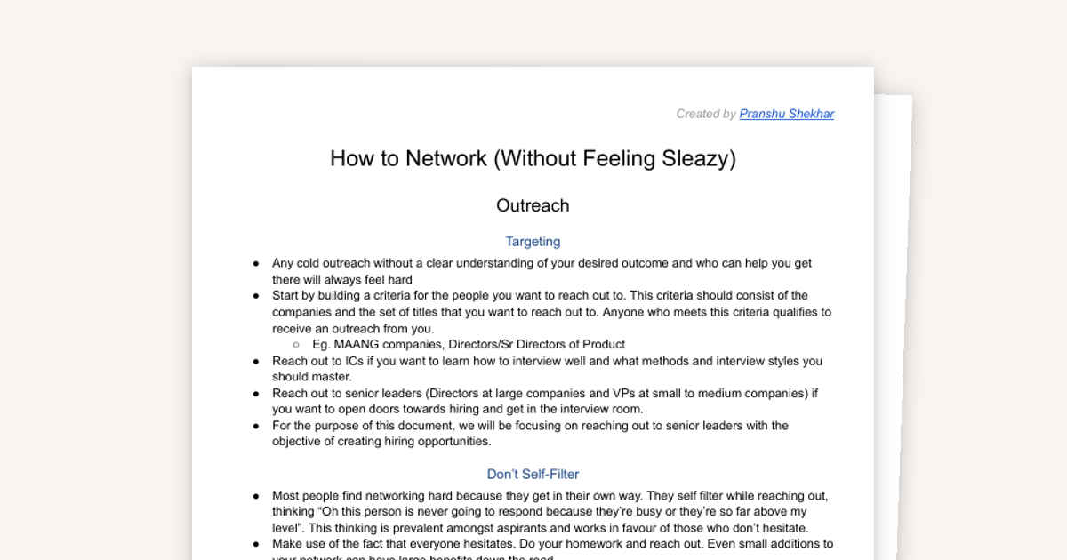 How to Network (Without Feeling Sleazy)