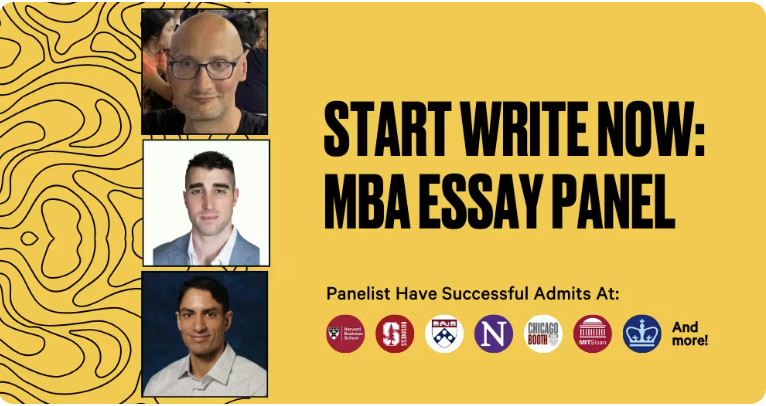 Start Write Now: MBA Essay Panel