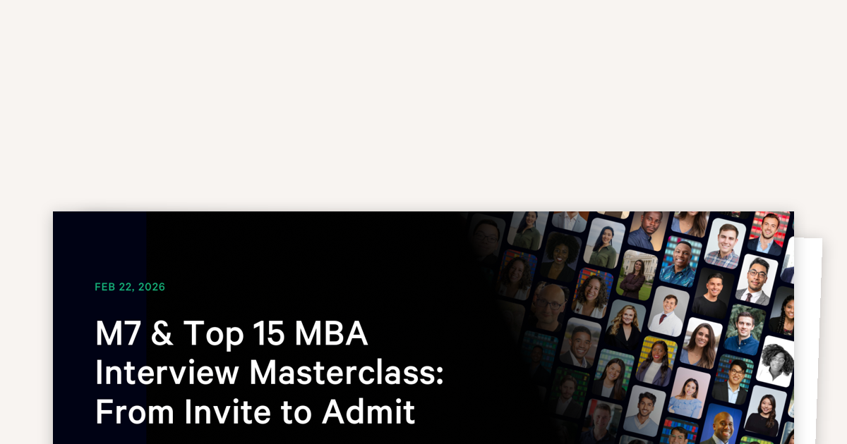 How to Ace Your MBA Interview (2026 Intake)