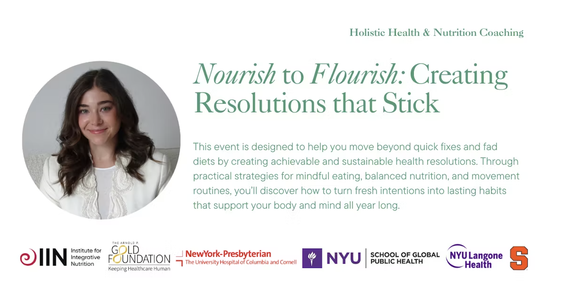Nourish to Flourish: Creating Resolutions that Stick