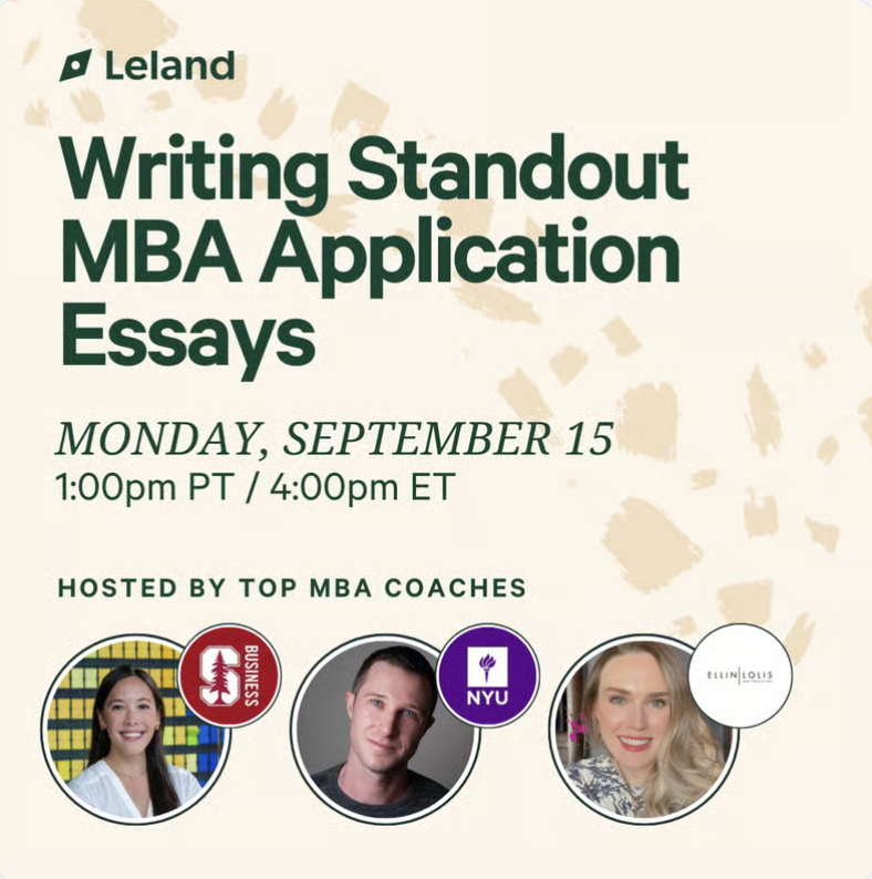 Writing Standout MBA Application Essays