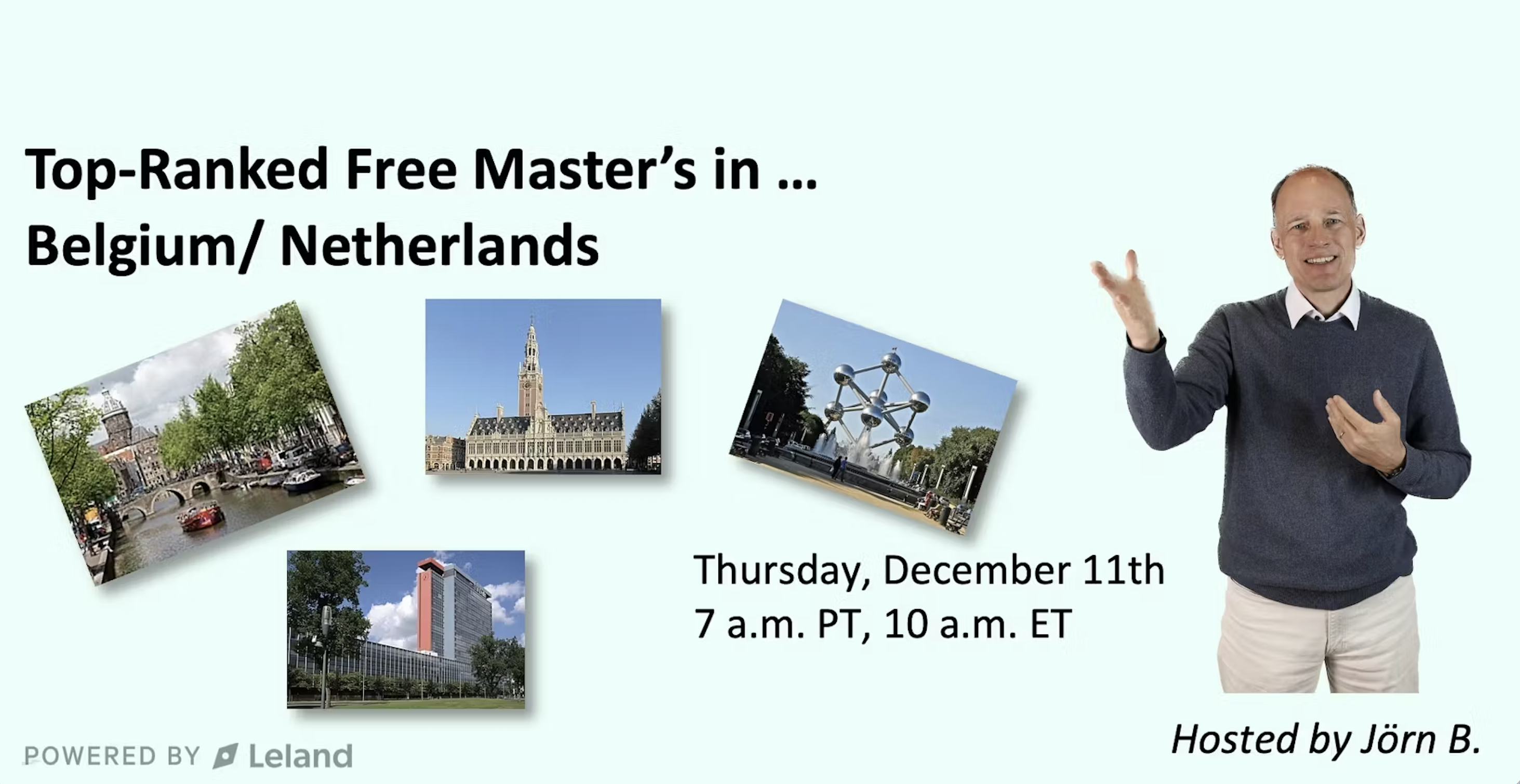 Top-Ranked Free Master’s in … Belgium and the Netherlands
