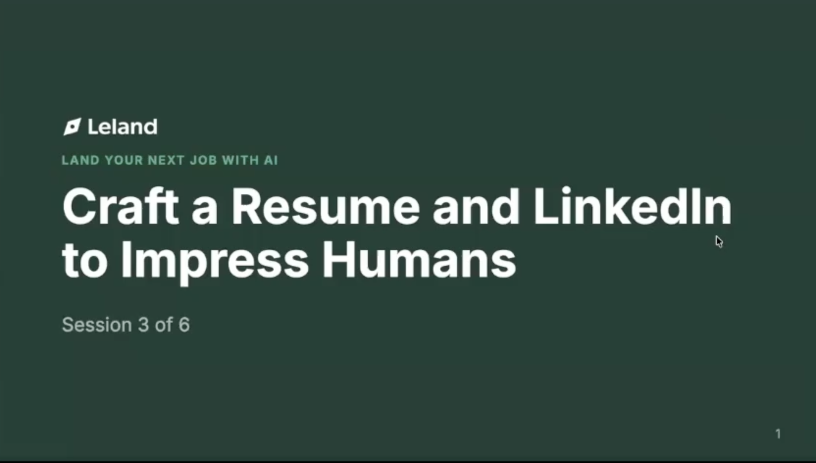 Session 3: Craft a Resume and LinkedIn to Impress Humans