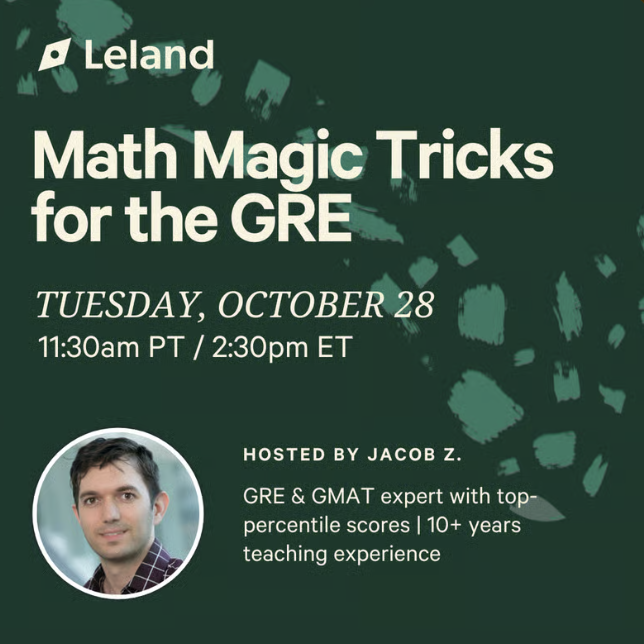 Math Magic Tricks for the GRE