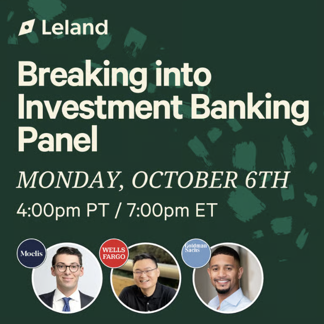 Breaking into Investment Banking Panel